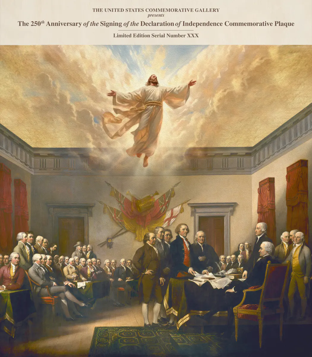250th Anniversary Declaration of Independence commemorative wall plaque artwork